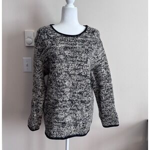 Vintage Chunky Knit Fisherman Sweater Reine Schurwolle Womens Large Winter Ski
